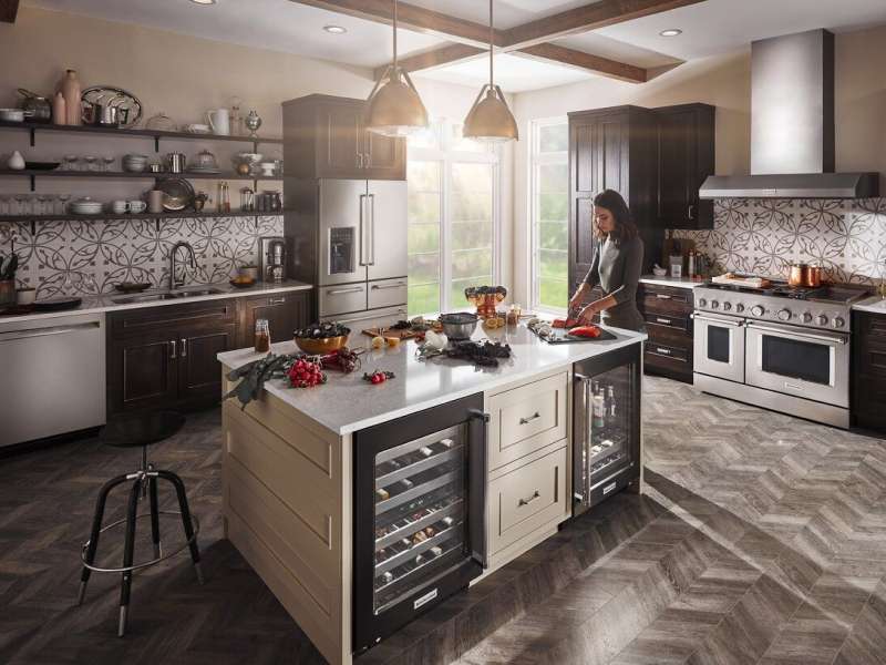 KitchenAid® stainless steel appliances in a modern kitchen KitchenAid® stainless steel appliances in a modern kitchen