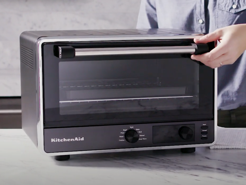 A black KitchenAid® countertop air fryer