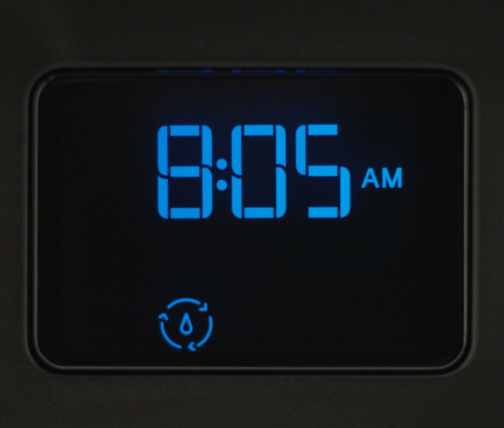 Cleaning cycle indicator on coffee machine