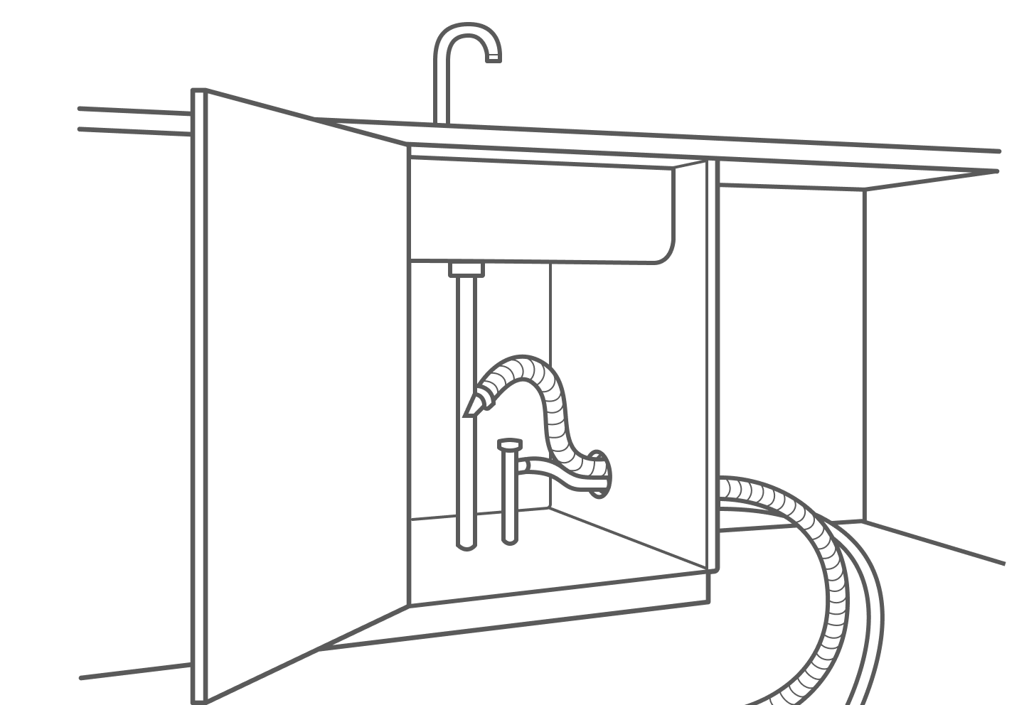 Hose connection infographic Hose connection infographic