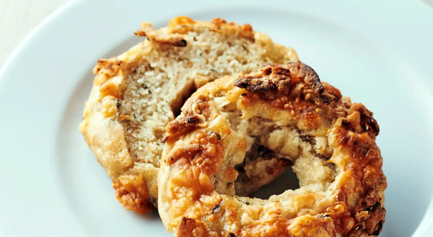 Parmesan herb bagel Parmesan herb bagel