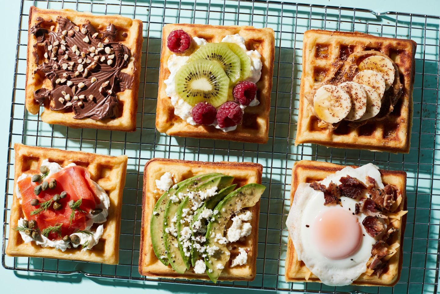 Yummly image of variety of toppings for belgian waffles Yummly image of variety of toppings for belgian waffles