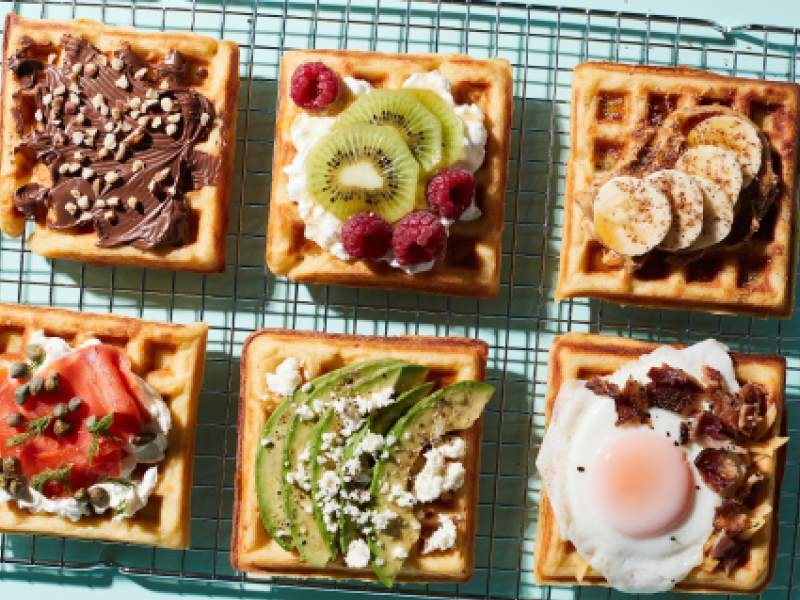 Yummly image of variety of toppings for belgian waffles Yummly image of variety of toppings for belgian waffles