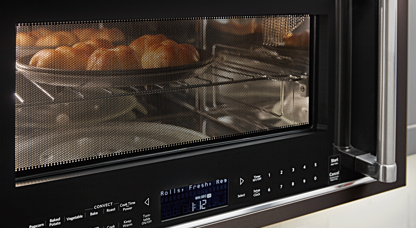 Bread baking in a KitchenAid® microwave