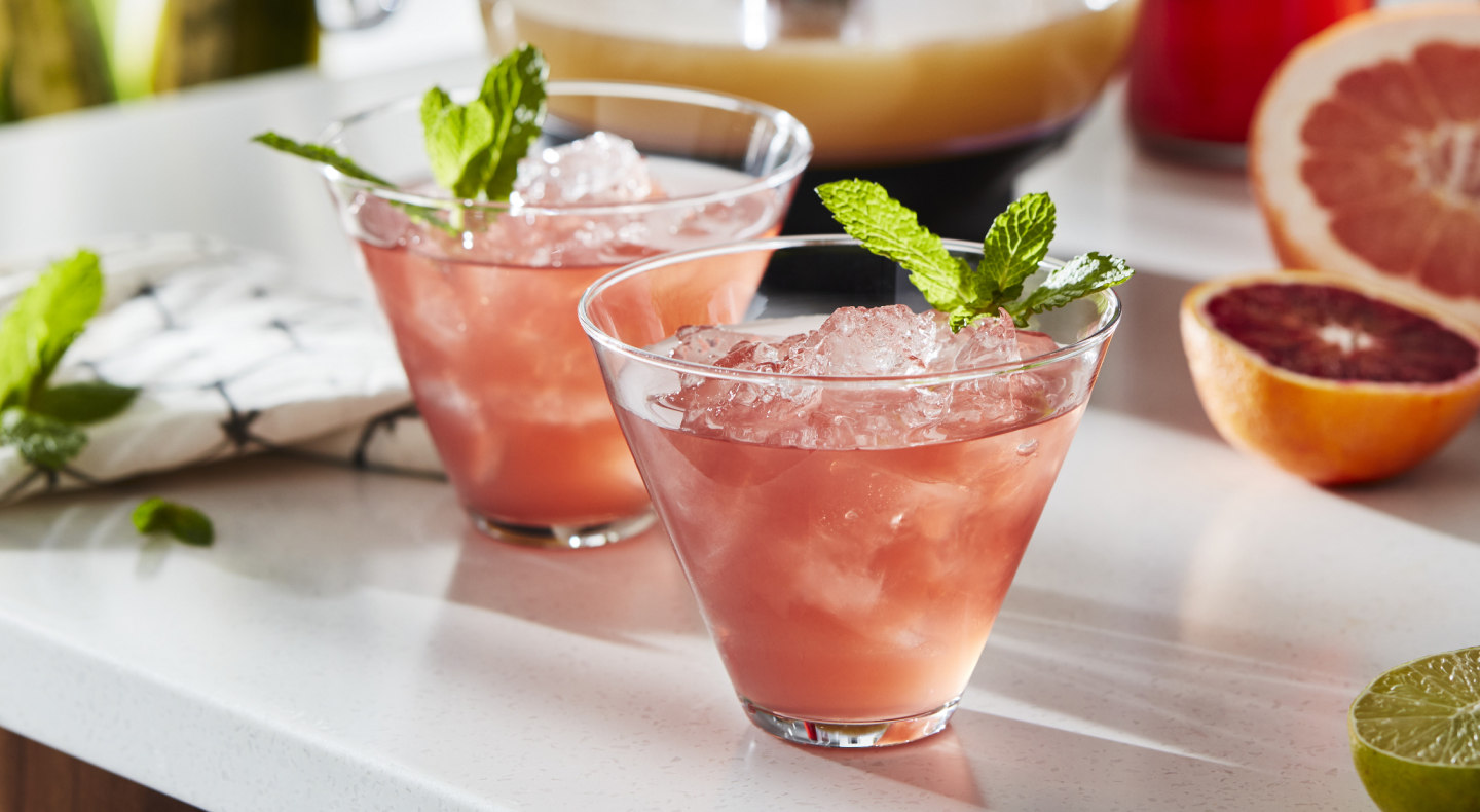 Margaritas on the rocks with garnish Margaritas on the rocks with garnish