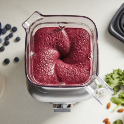 Fruit mixture in a blender