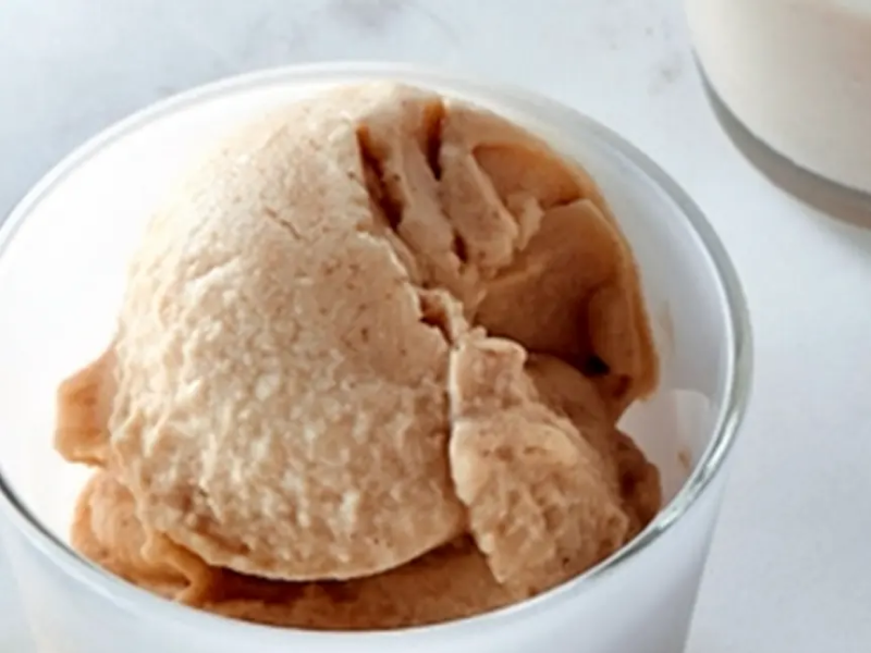 A dish of pineapple coconut nice cream A dish of pineapple coconut nice cream