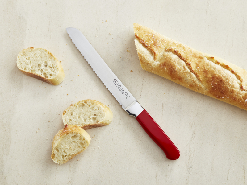 A baguette sliced into pieces A baguette sliced into pieces