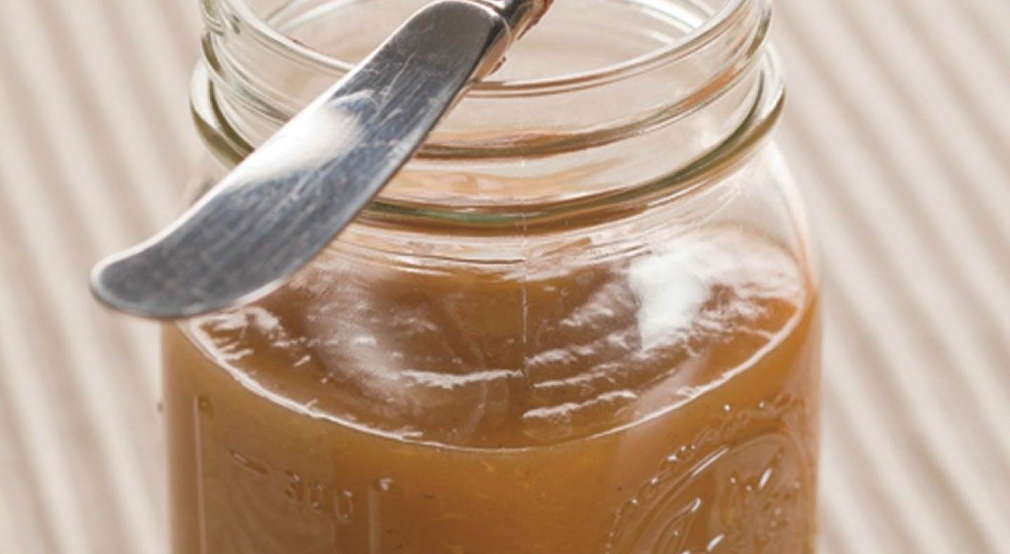 Mason jar of homemade peanut butter Mason jar of homemade peanut butter