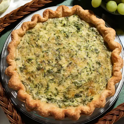 Herbed zucchini quiche from Yummly recipe