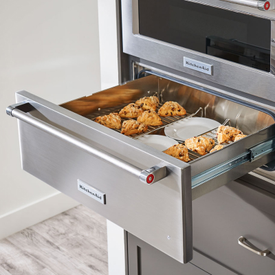 Homemade scones in baking drawer