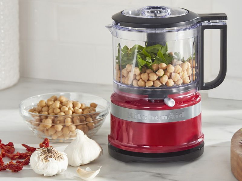 KitchenAid® food processor with chickpeas, fresh herbs, sundried tomatoes and garlic. KitchenAid® food processor with chickpeas, fresh herbs, sundried tomatoes and garlic.