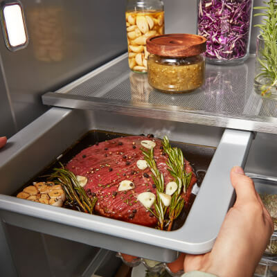 Steak in Under-Shelf Prep Zone