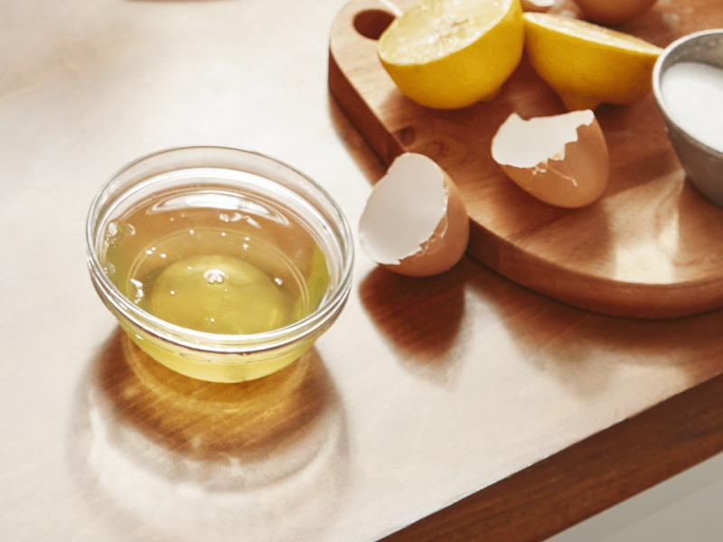 A small bowl of egg whites