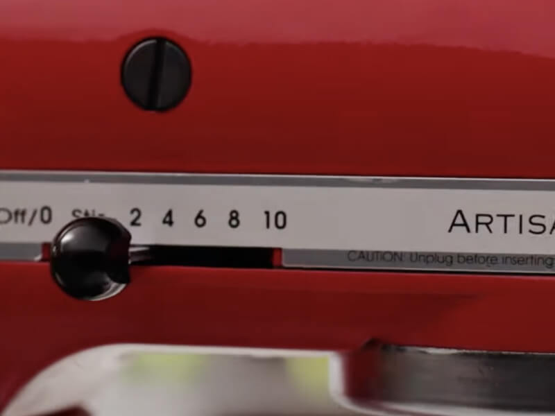 KitchenAid® stand mixer settings.