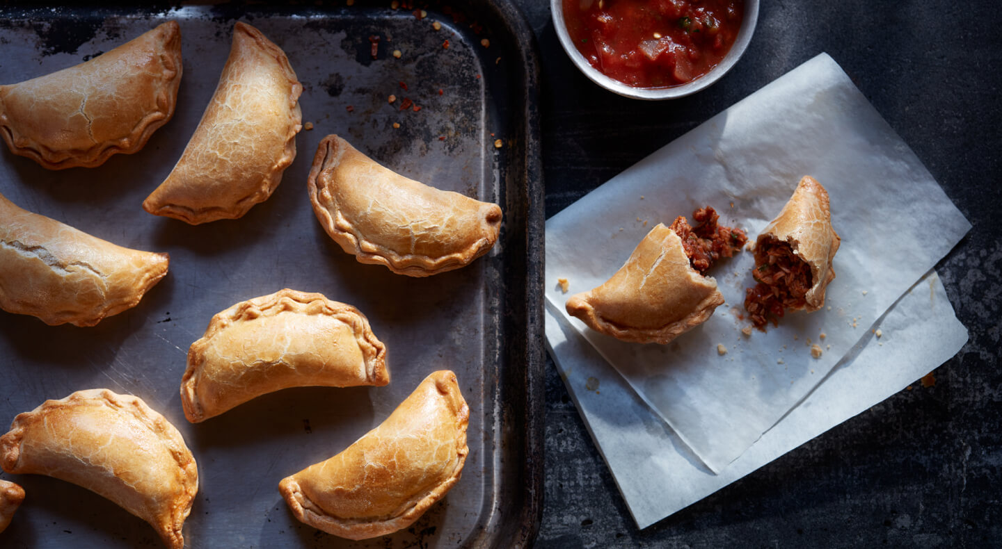 Chicken empanadas with sauce Chicken empanadas with sauce
