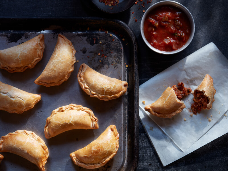 Chicken empanadas with sauce Chicken empanadas with sauce
