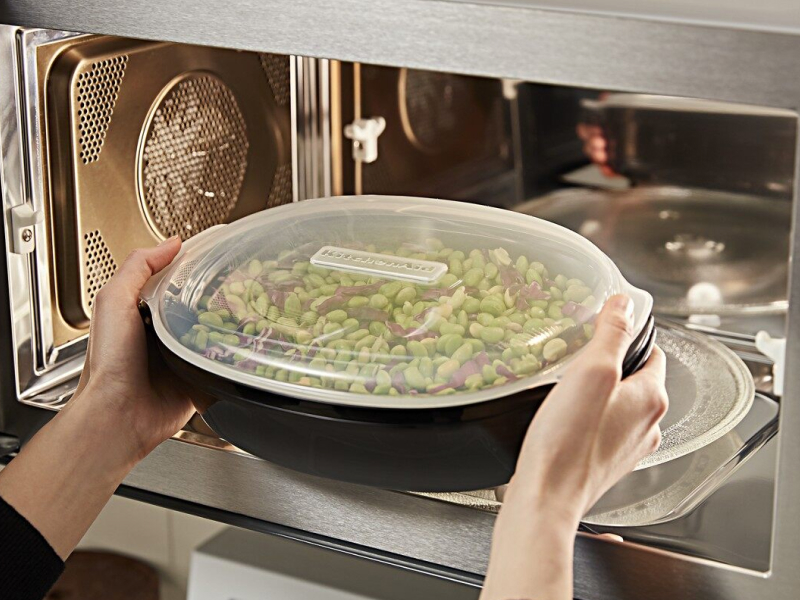 Vegetables inside a KitchenAid® Steaming Container