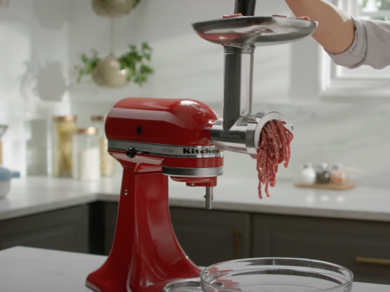KitchenAid® stand mixer with Food Grinder Attachment