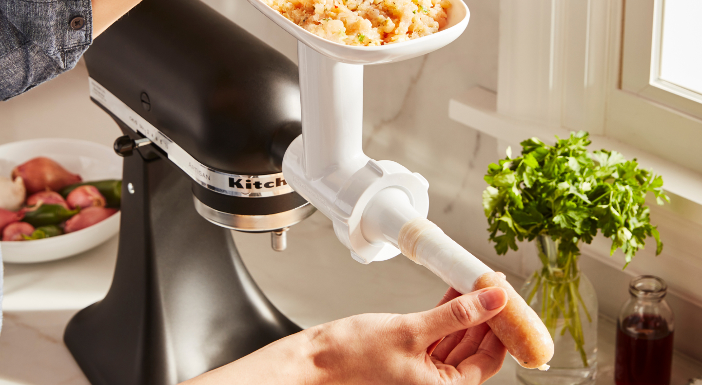 KitchenAid® stand mixer with Sausage Stuffer Attachment KitchenAid® stand mixer with Sausage Stuffer Attachment