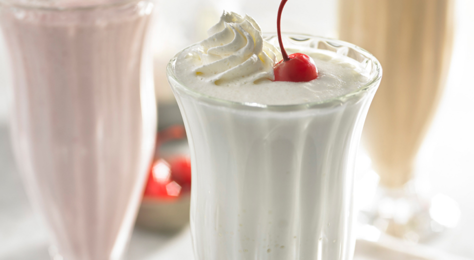 An array of milkshakes  An array of milkshakes