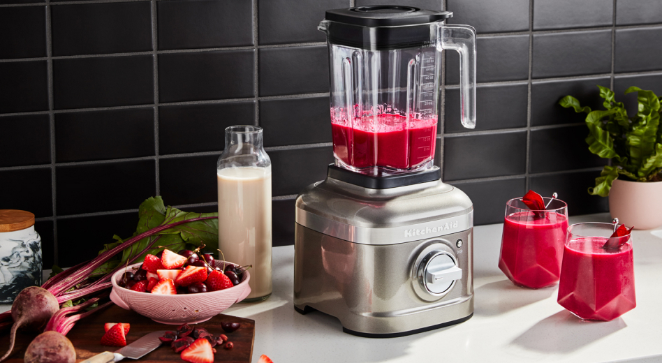 KitchenAid® blender with a berry smoothie  KitchenAid® blender with a berry smoothie