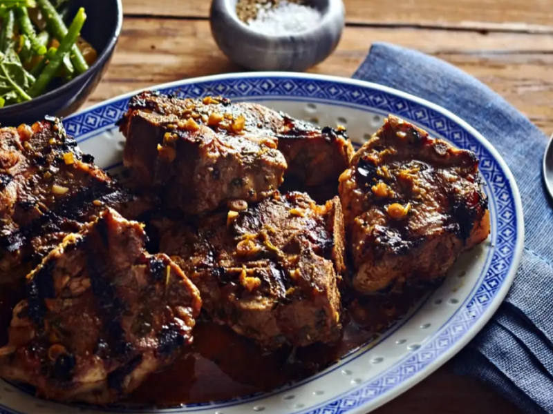 Homemade meat and vegetables on a plate