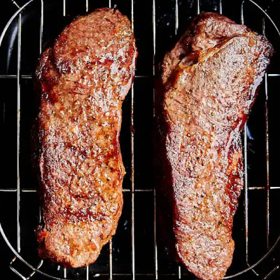Broiled steaks.