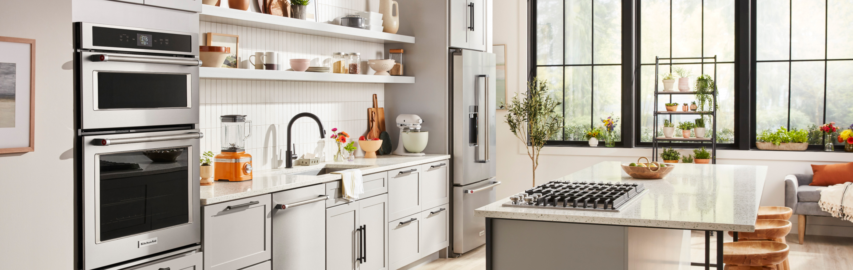 Modern kitchen with KitchenAid® appliances