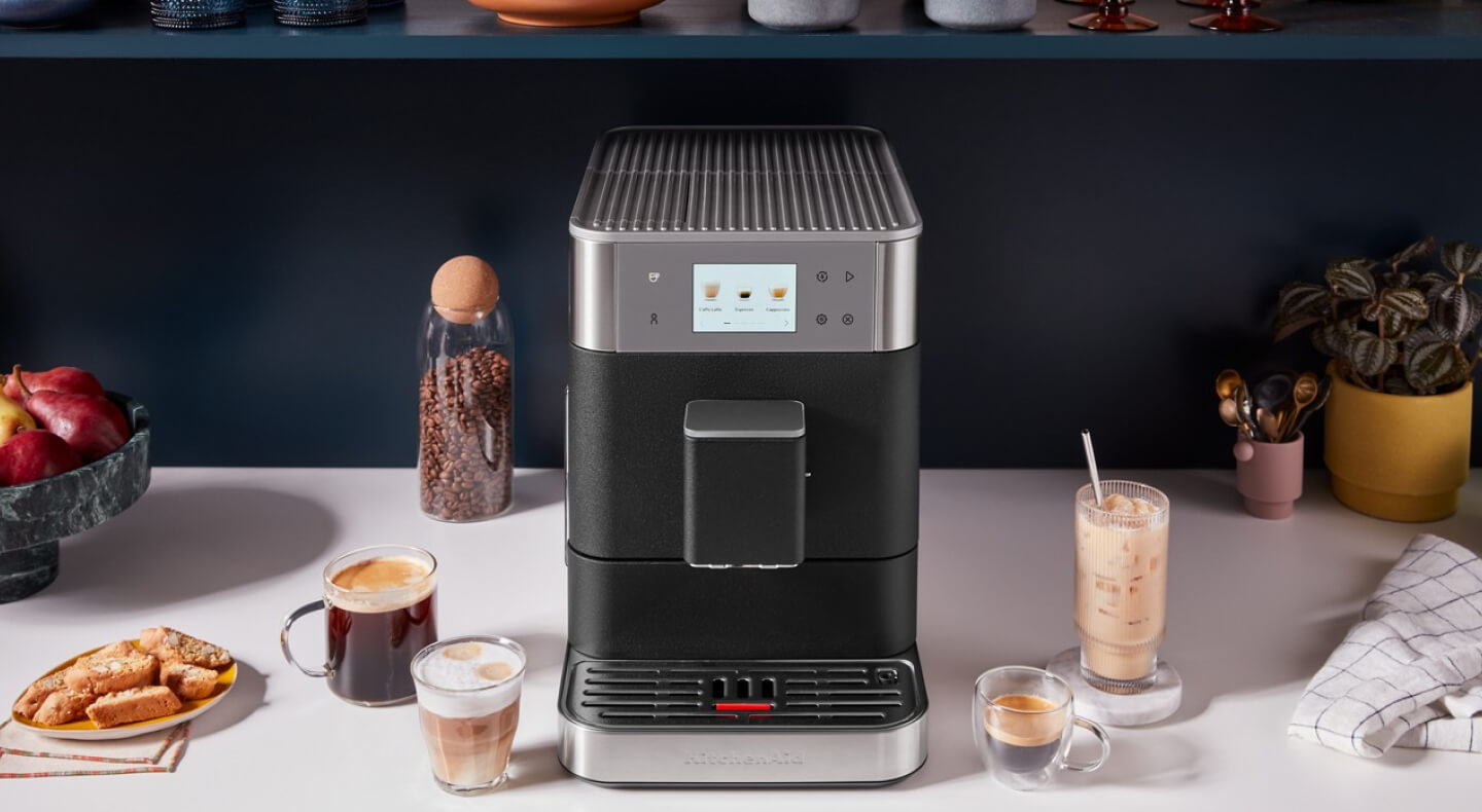 Black KitchenAid® fully automatic espresso machine Black KitchenAid® fully automatic espresso machine