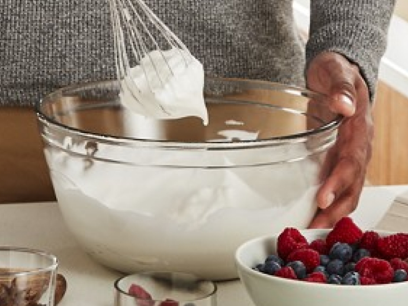 Whisk in a bowl of whipped cream