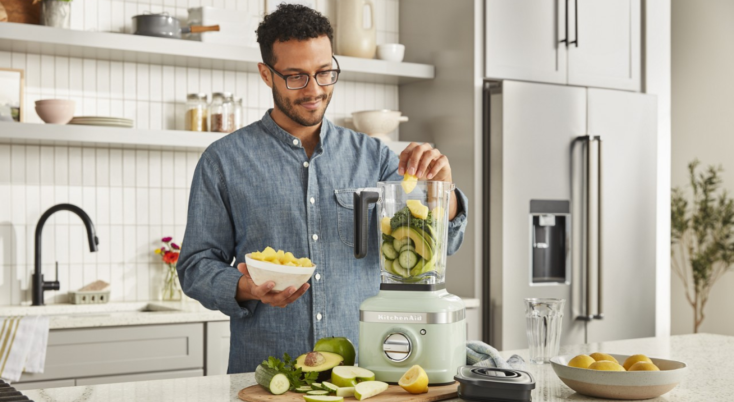 Person using KitchenAid® countertop blender