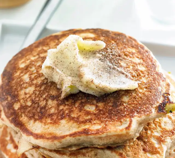 A stack of homemade pancakes