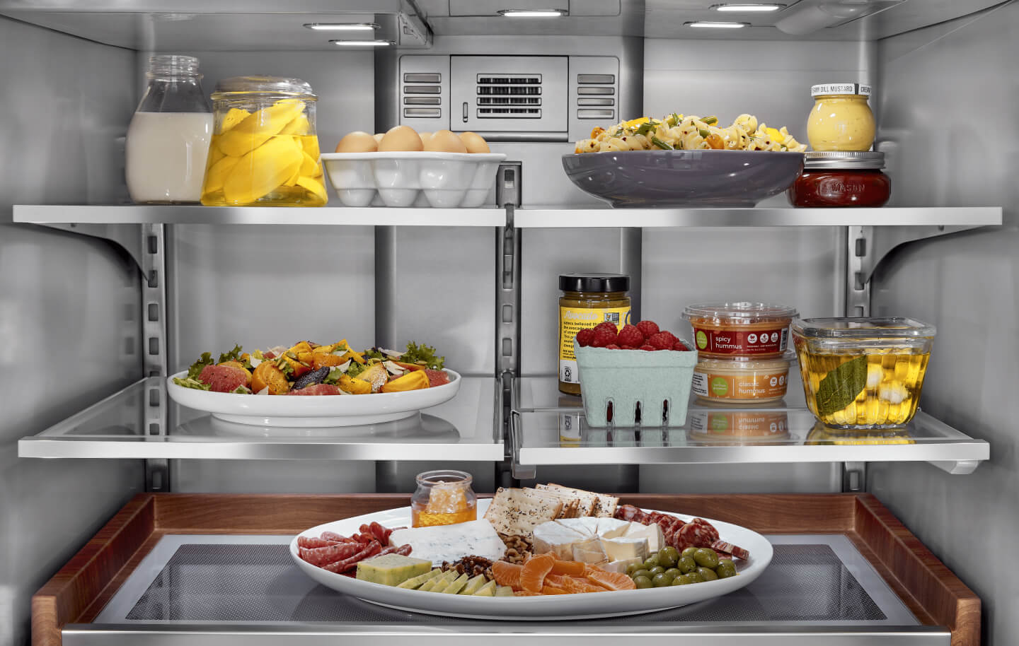 Food inside a KitchenAid® refrigerator Food inside a KitchenAid® refrigerator