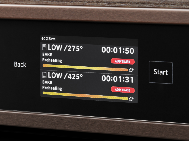 Oven thermostat on a KitchenAid® oven control panel