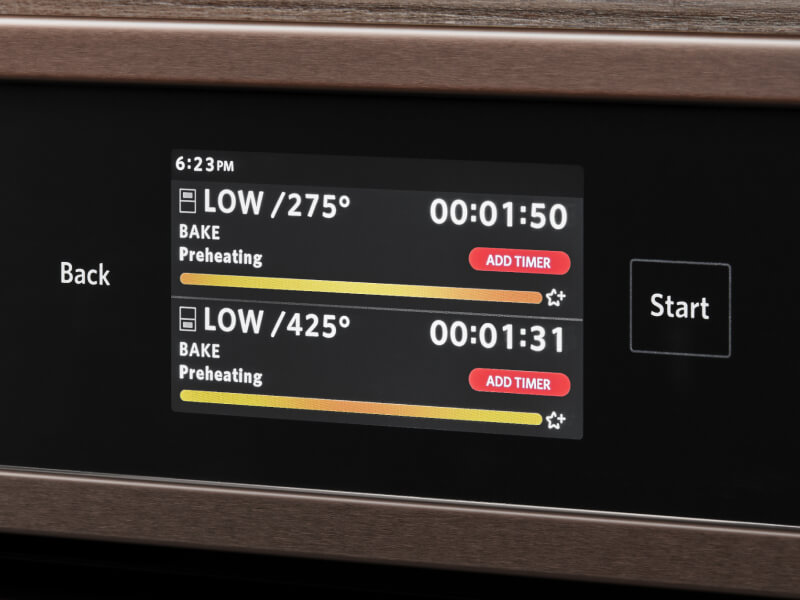 Oven thermostat on a KitchenAid® oven control panel