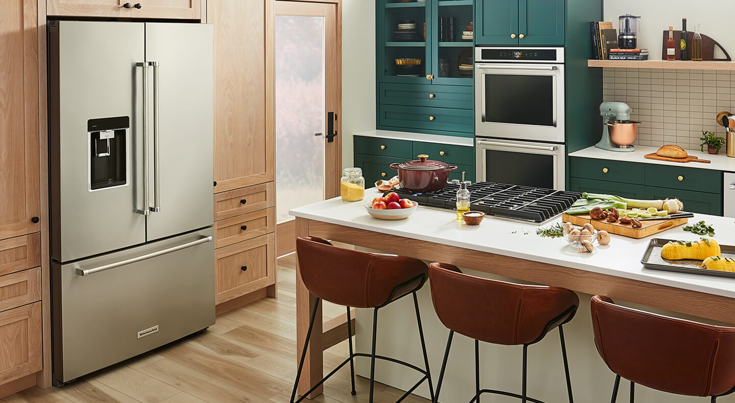 Stainless steel KitchenAid® refrigerator