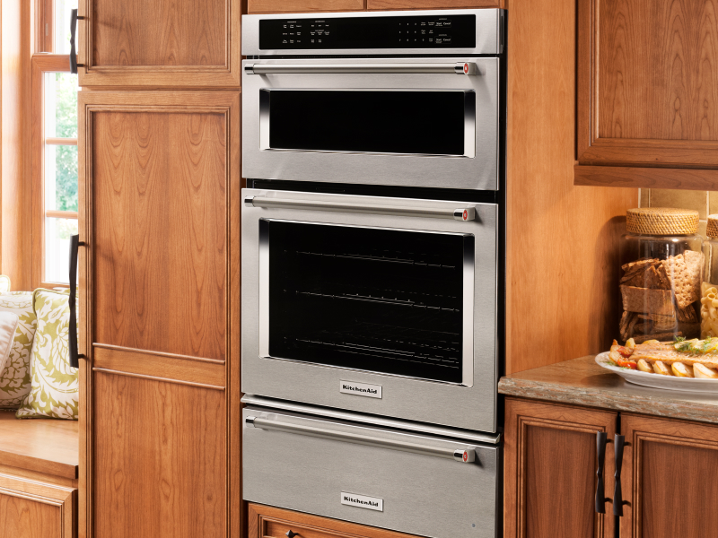 KitchenAid® ovens set in cabinetry KitchenAid® ovens set in cabinetry