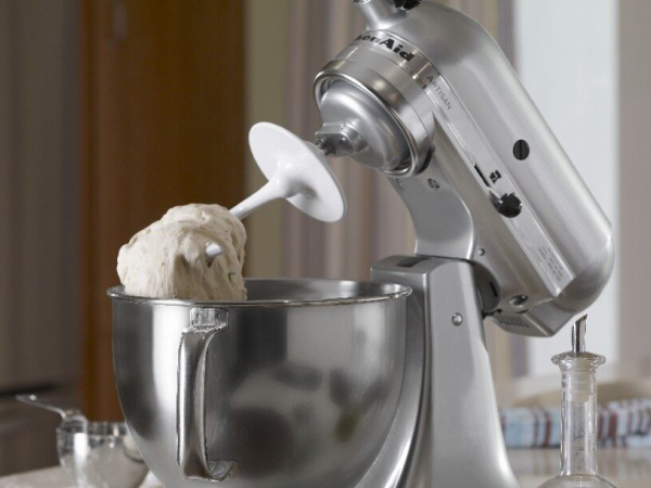 KitchenAid® stand mixer mixing dough