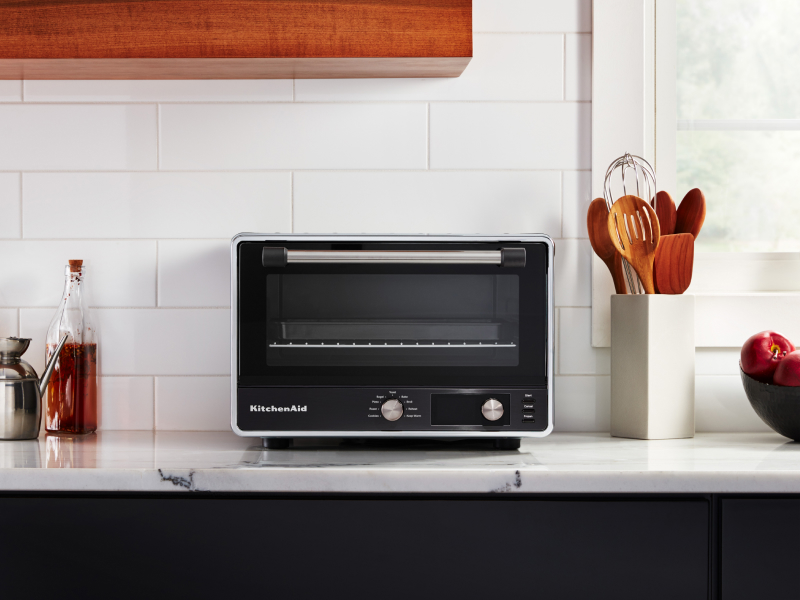 KitchenAid® countertop oven on white counter