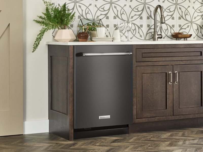Black KitchenAid® top control dishwasher Black KitchenAid® top control dishwasher