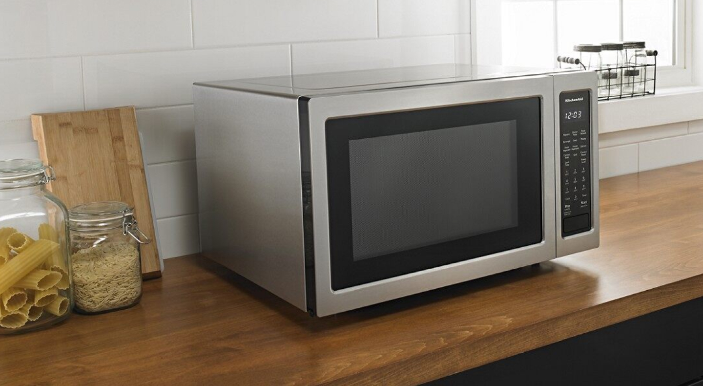 A KitchenAid microwave A KitchenAid microwave
