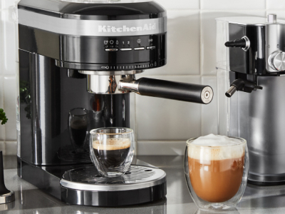 KitchenAid® espresso machine with espresso and cappuccino. KitchenAid® espresso machine with espresso and cappuccino.