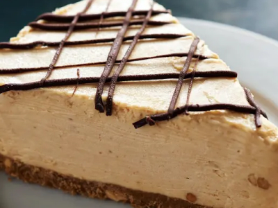 A slice of peanut butter pie.