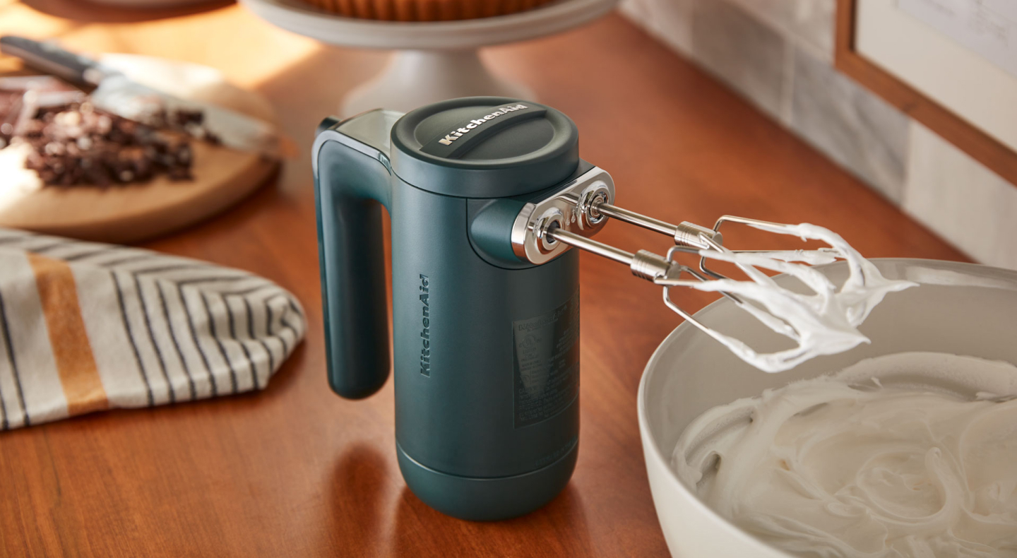 A KitchenAid® hand mixer A KitchenAid® hand mixer