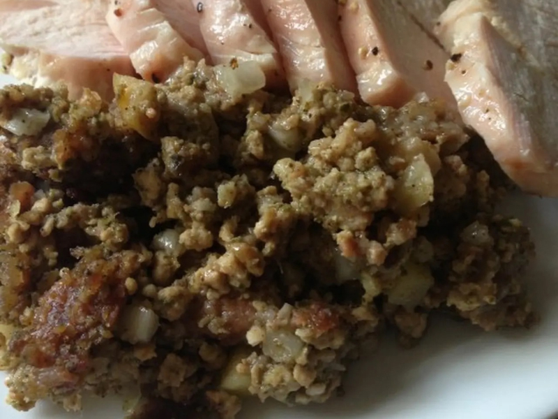  Sage pesto sausage stuffing