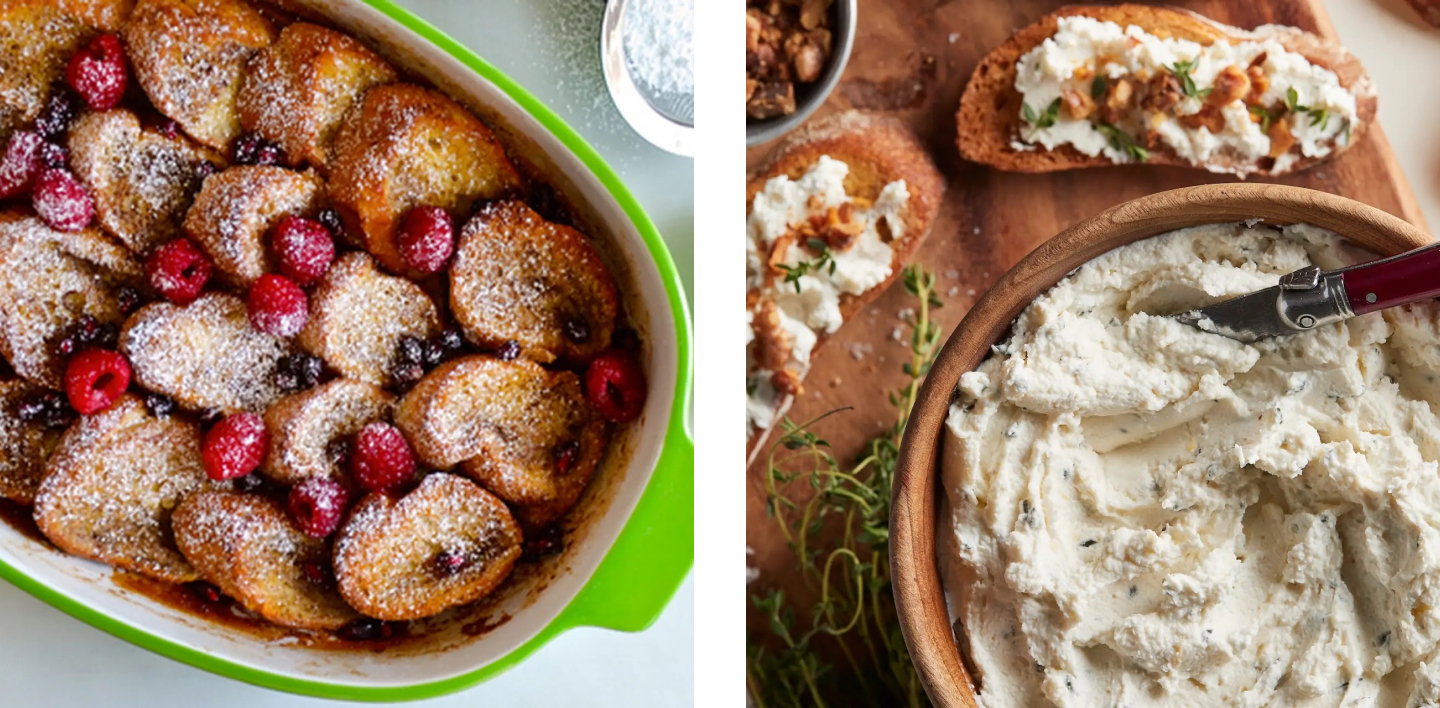 French toast and goat cheese mousse crostini French toast and goat cheese mousse crostini