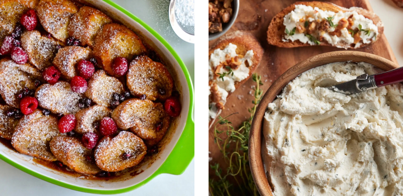 French toast and goat cheese mousse crostini French toast and goat cheese mousse crostini