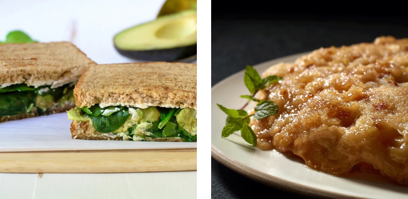 Grilled cheese sandwich and tart tartin Grilled cheese sandwich and tart tartin