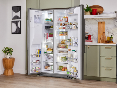 Open side-by-side refrigerator Open side-by-side refrigerator